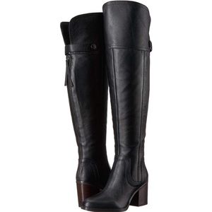 Franco Sarto Ollie Black Leather Boots